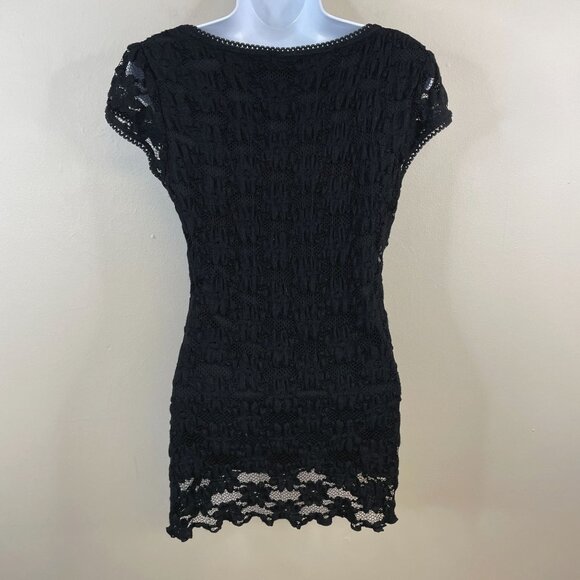 Vintage Y2K Whimsigoth Empire Waist Crochet Lace Top Size L Mid Length Elena - Picture 2 of 13